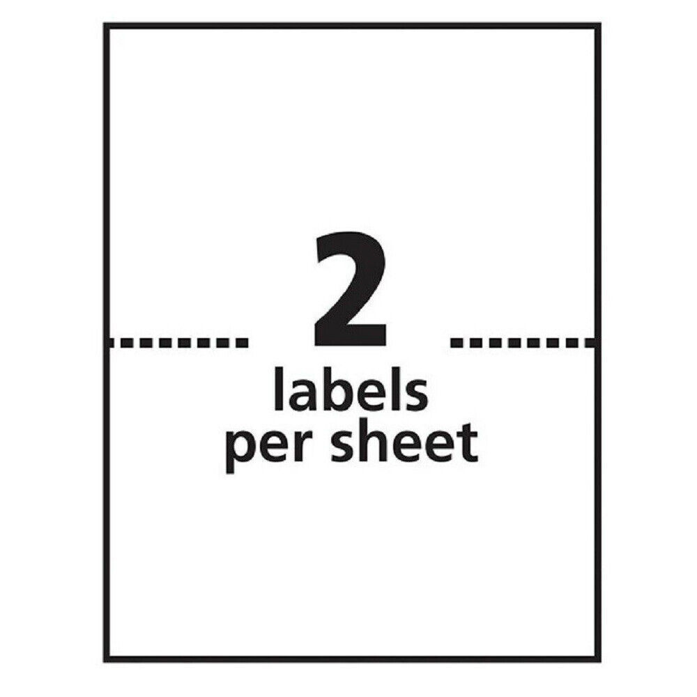 8.5″ X 5.5″ Rounded Corner Half Sheet Self Adhesive 200 Shipping Postage Labels