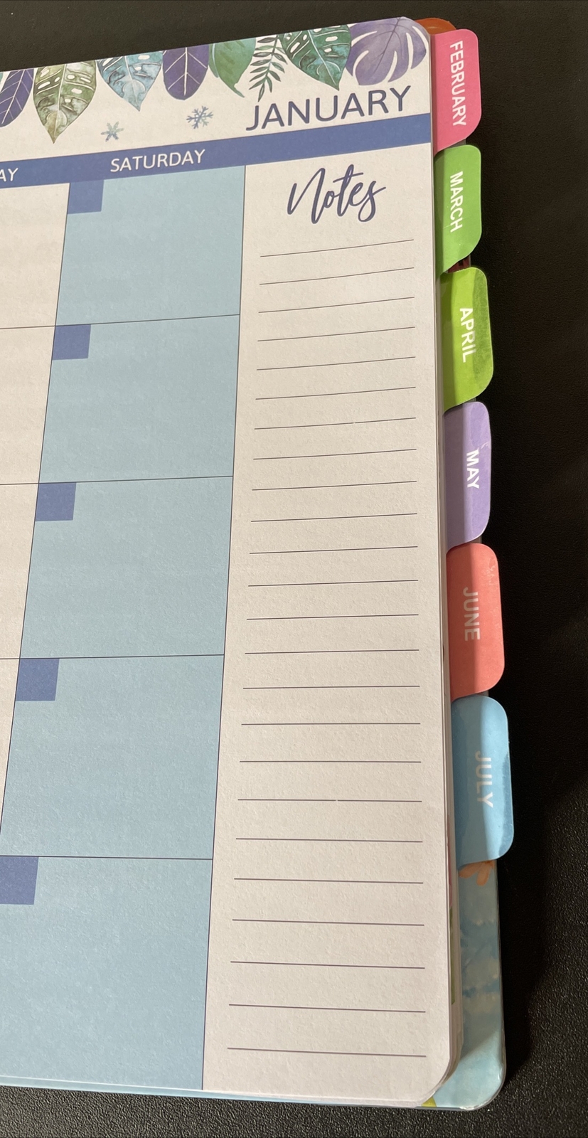 Undated Teacher Planner Daily Weekly Monthly Spiral Bloom Planner 11″×9″