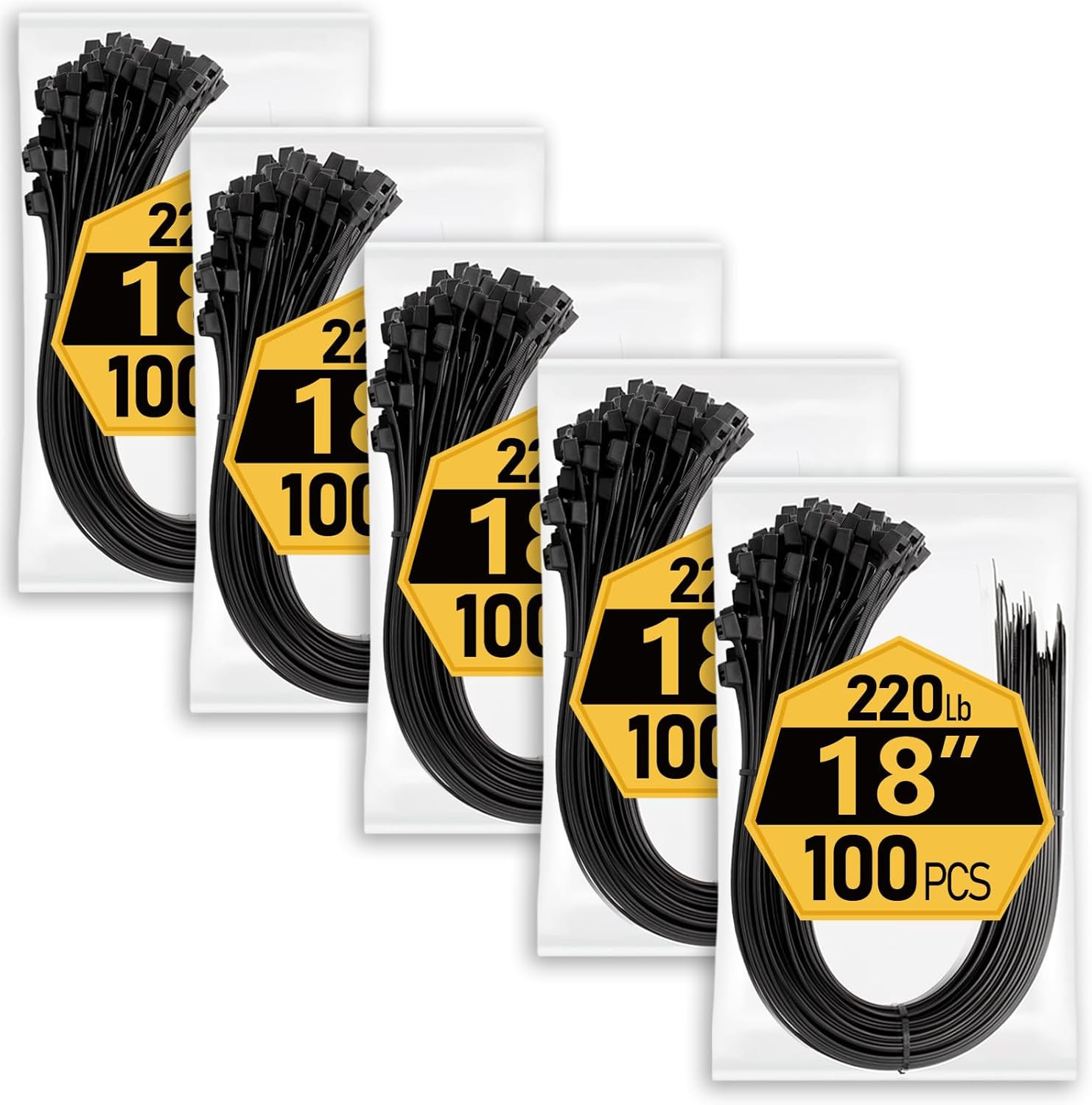 Large Zip Ties 36 Inch (50 Pack), Long Zip Ties Heavy Duty with 250 Lb Tensile S