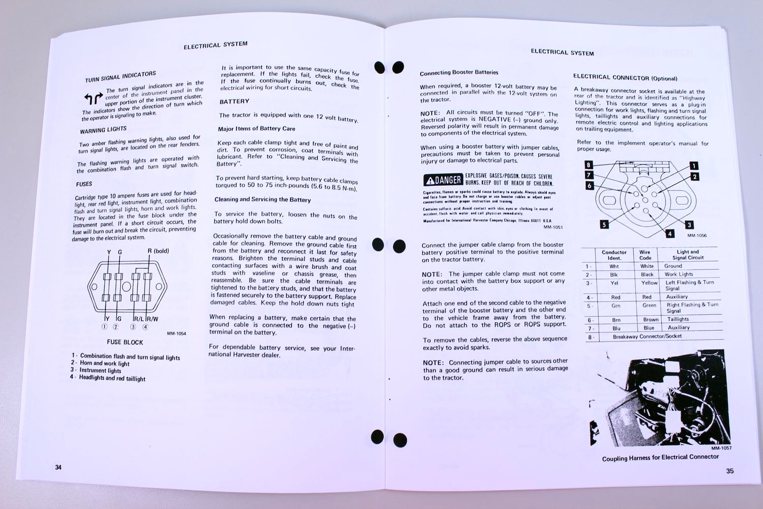 International 244 254 Tractor Owners Operators Manual Maintenance Controls Book