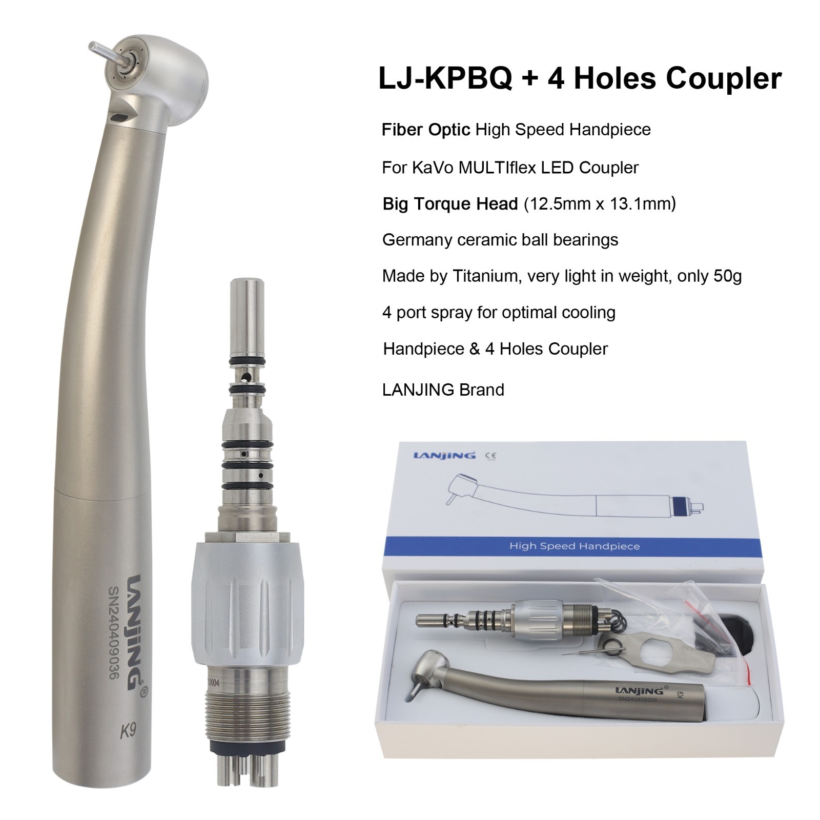 COXO Dental Handpiece Fiber Optic High Speed Turbine For KaVo MULTIflex Coupler