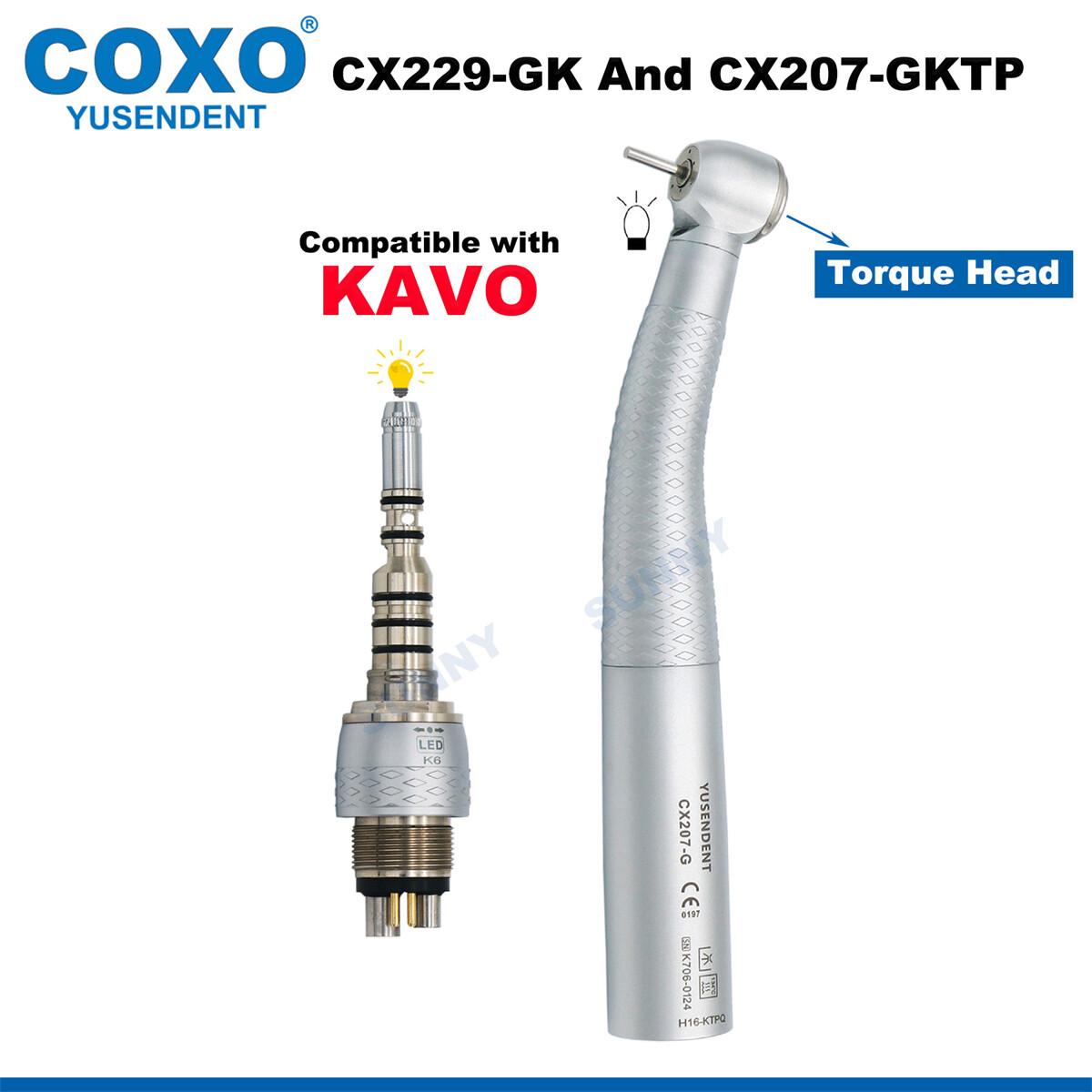 COXO Dental Fiber Optic Handpiece High Speed Turbine Coupler For KAVO MULTIflex