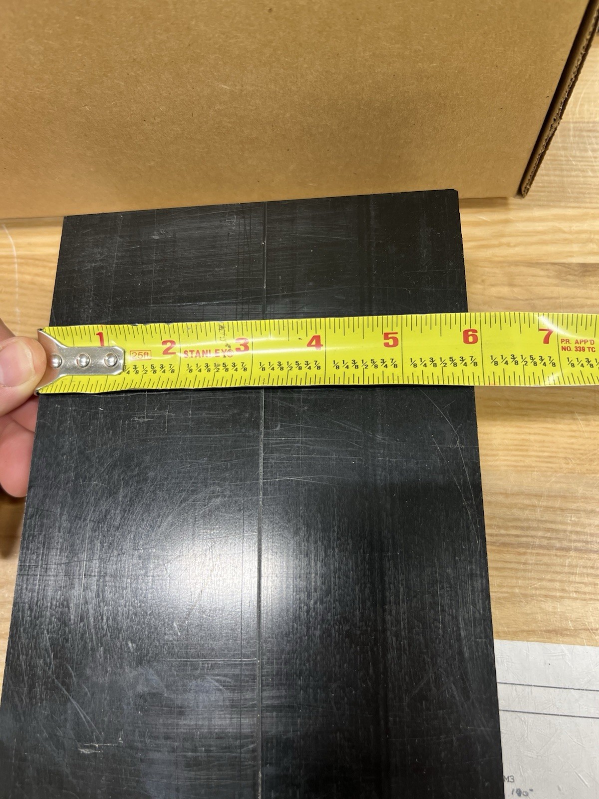 DELRIN (ACETAL) BLACK SHEET STOCK 1.8″ X 6″ X 9”
