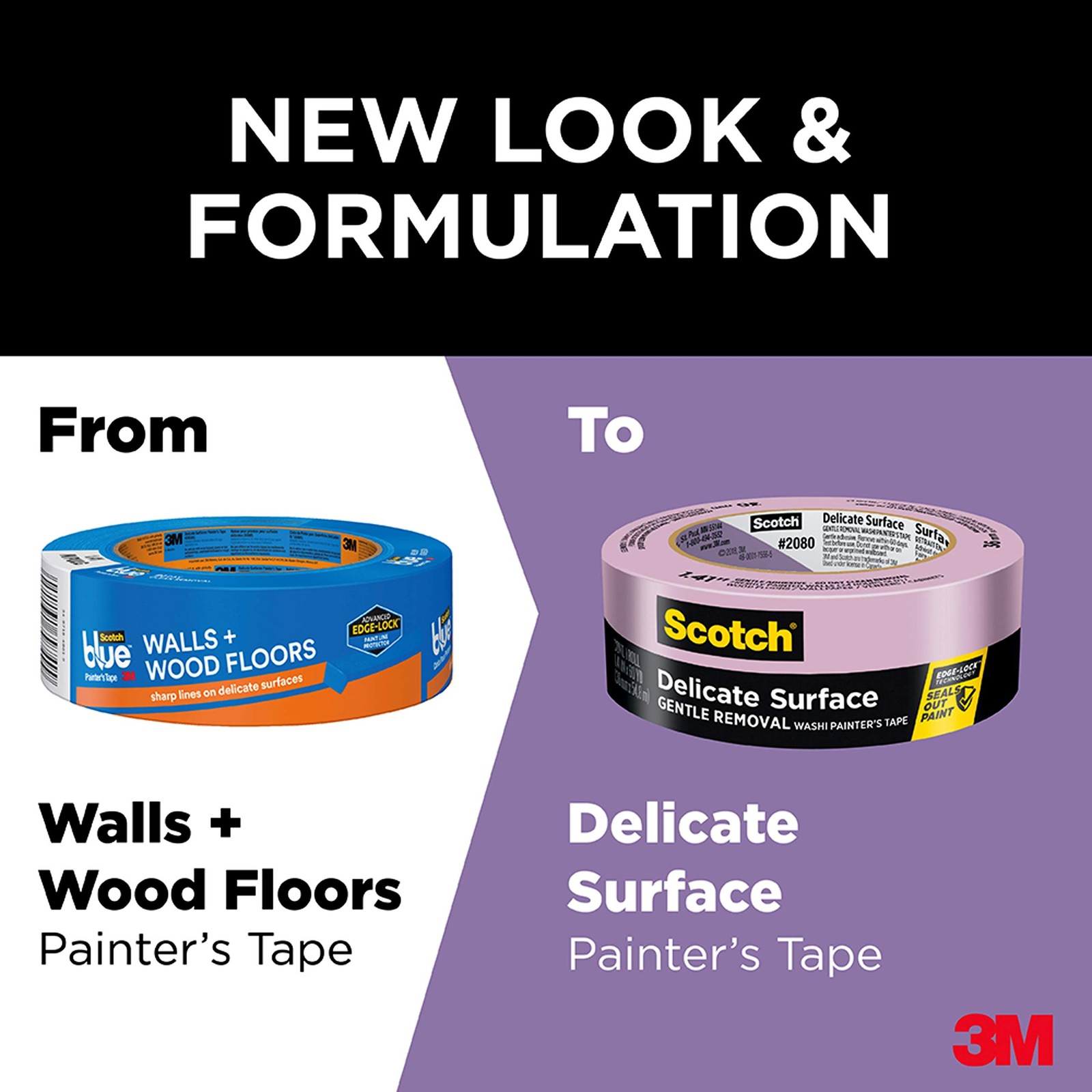 Scotch Delicate Surface Painter’s Tape 1.88 inch 60 Days Residue Free Use