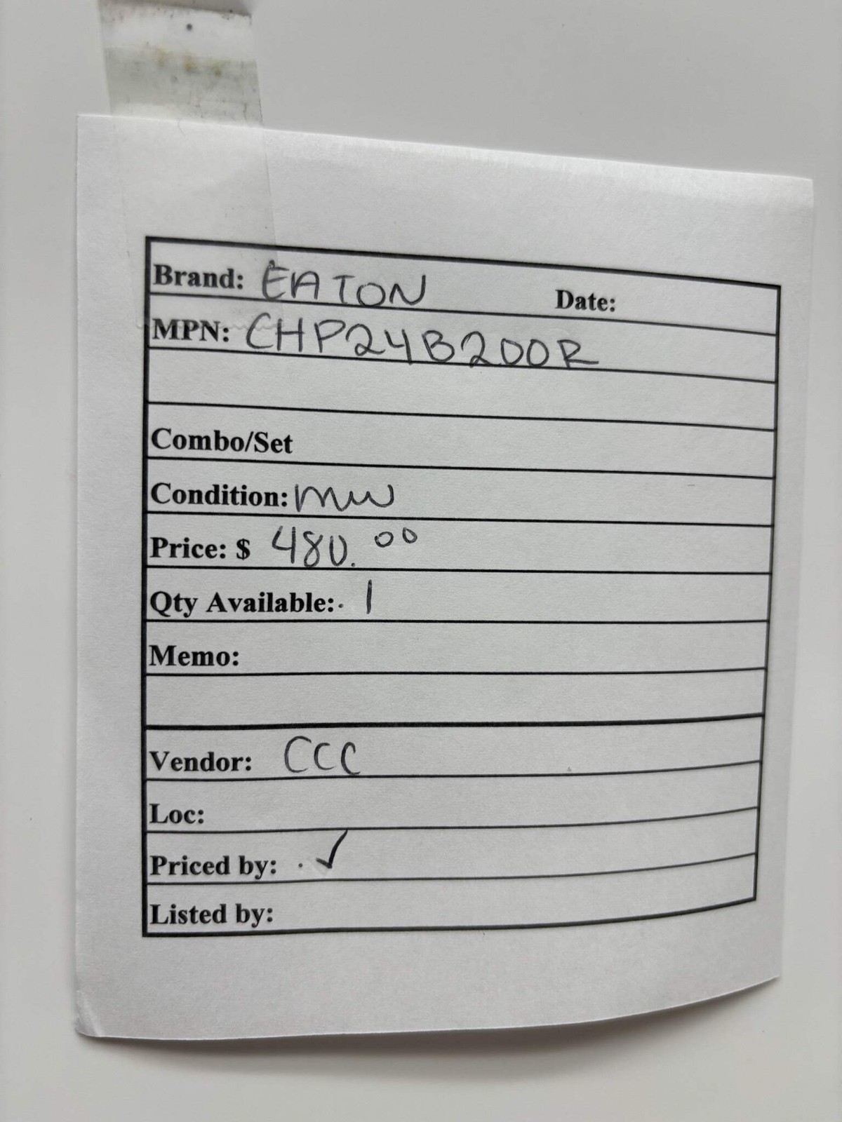 Eaton CHP24B200R Plug On Neutral Design Cutler-Hammer Series 200 AMP