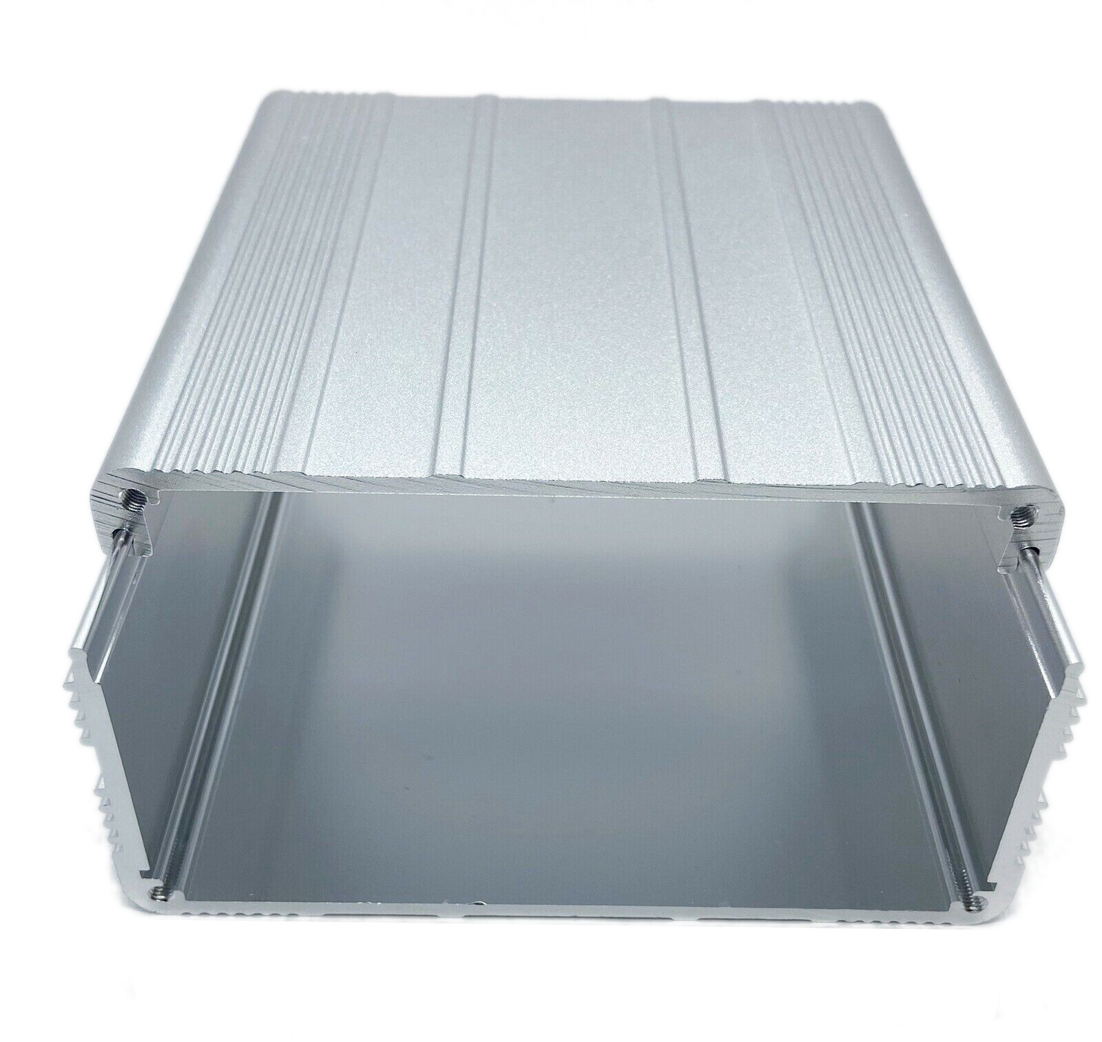 Silver Aluminum PCB instrument Box Enclosure DIY 3.94″x3.94″x1.97″ 100x100x50mm