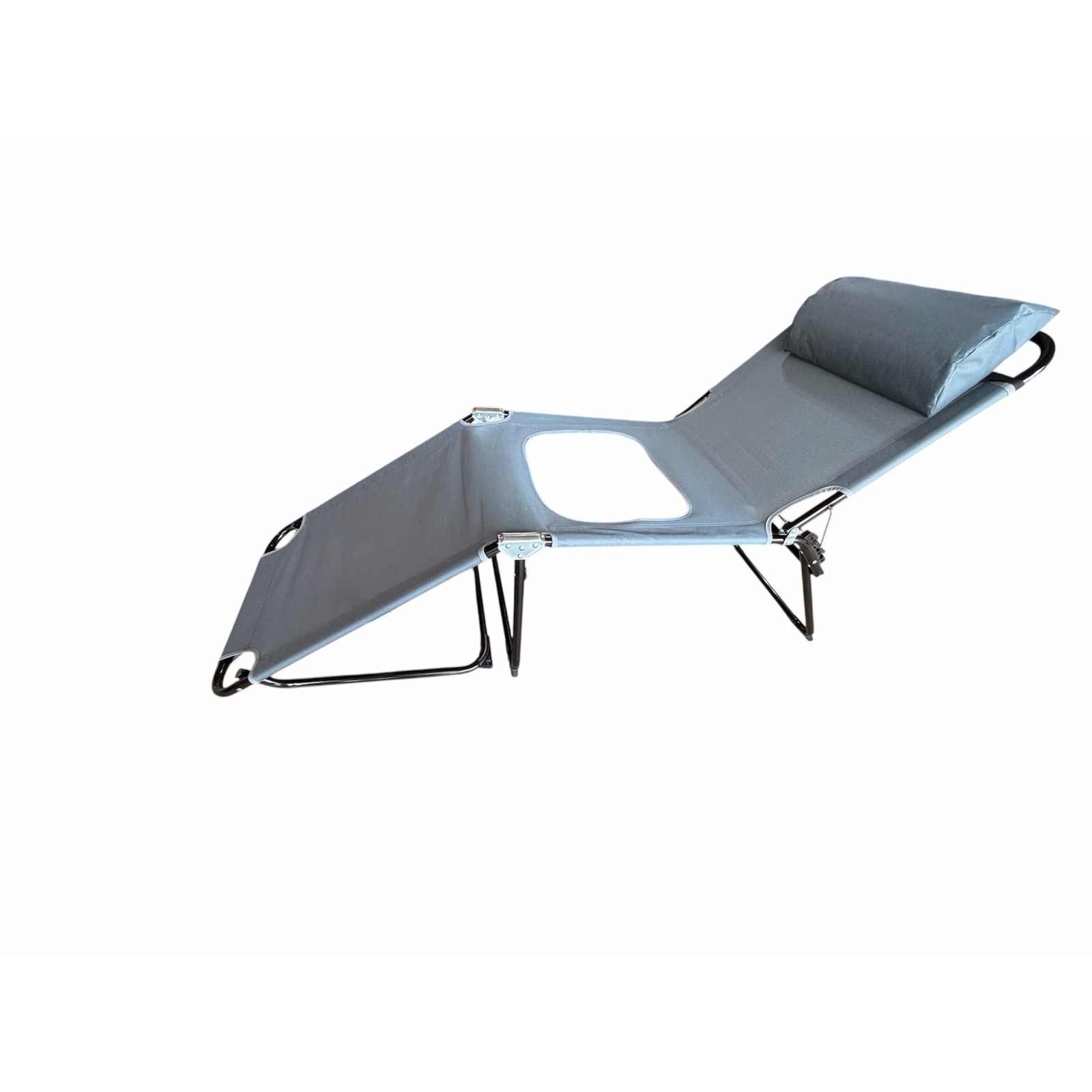 Foldable BBL Chair with Hole for Butt 5 Position 74.8″X22.8″X11.8″, Dark Grey