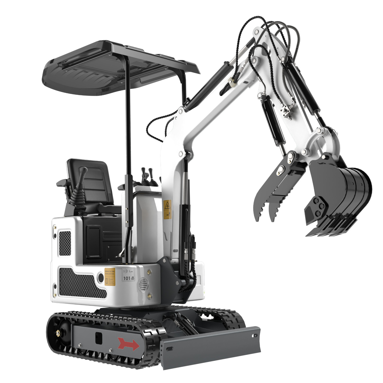 Mini Excavator 1 Ton 13.5hp Mini Digger Crawler Track Gas EPA Engine USA Stock