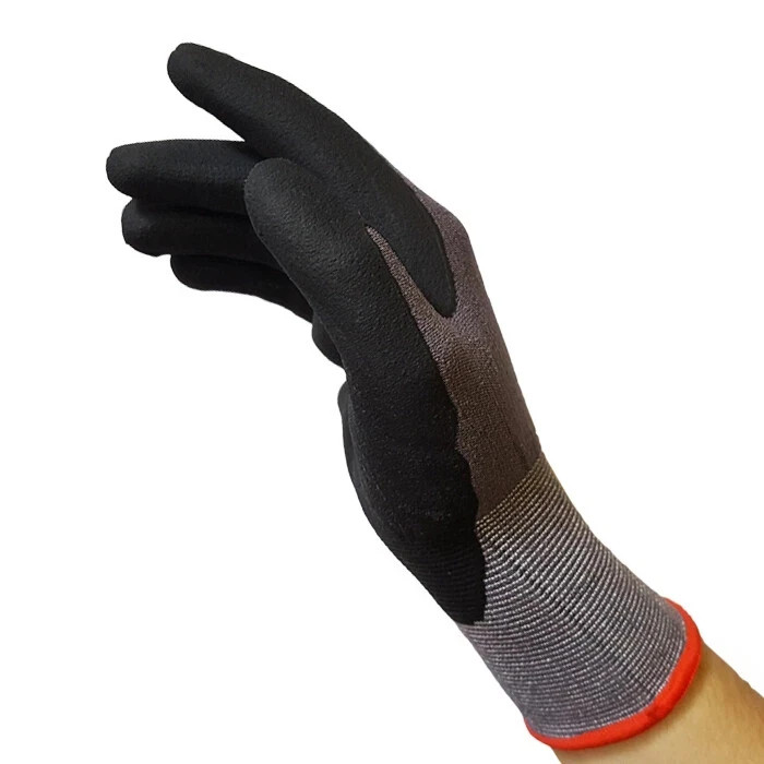 12- Lightweight Nitrile Grip Micro Foam Palm Coated Protective Work Gloves SMALL