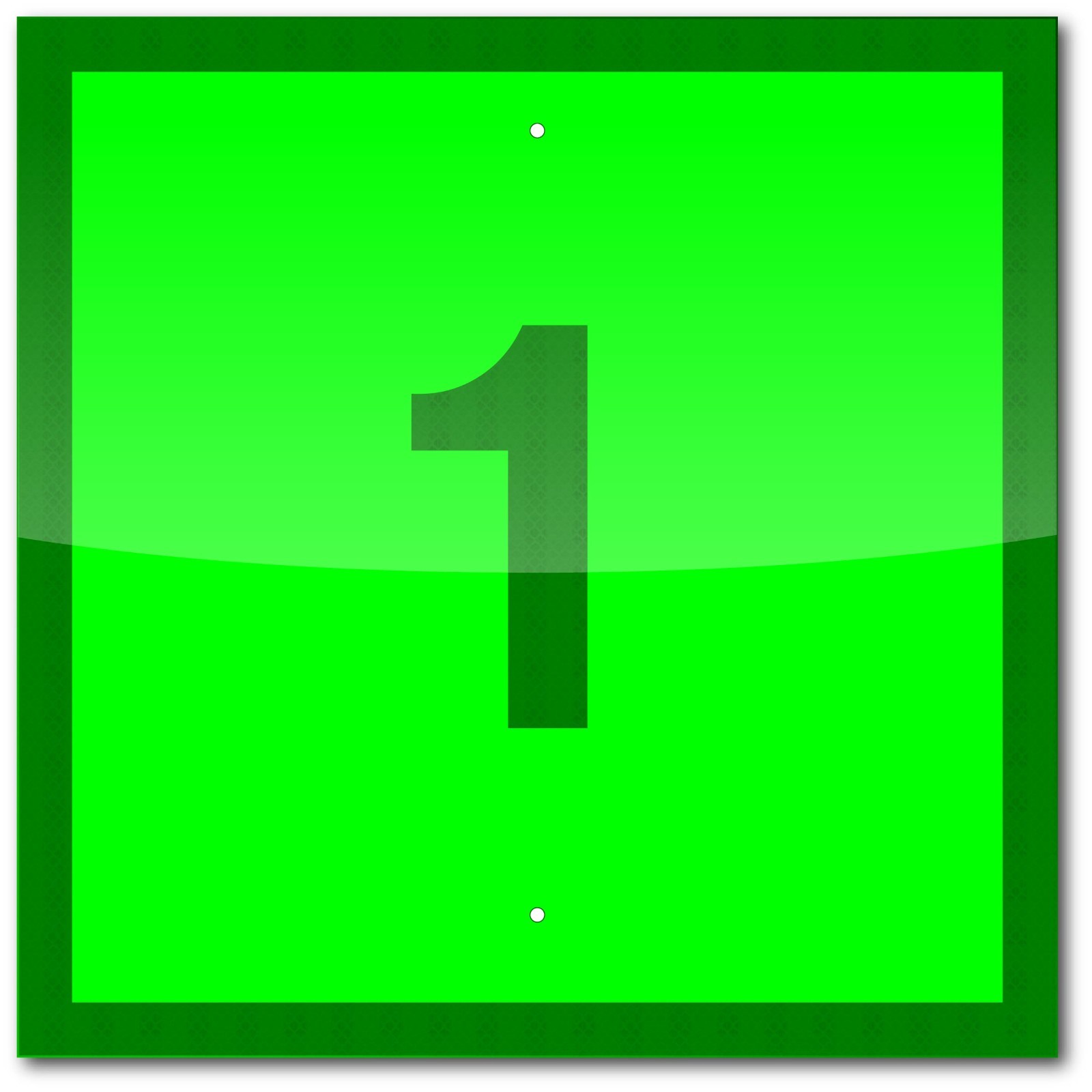 CHANNEL MARKER SIGN, GREEN, 24″x24″, SG-1, ATON, USCG, Waterway Day Marker Sign