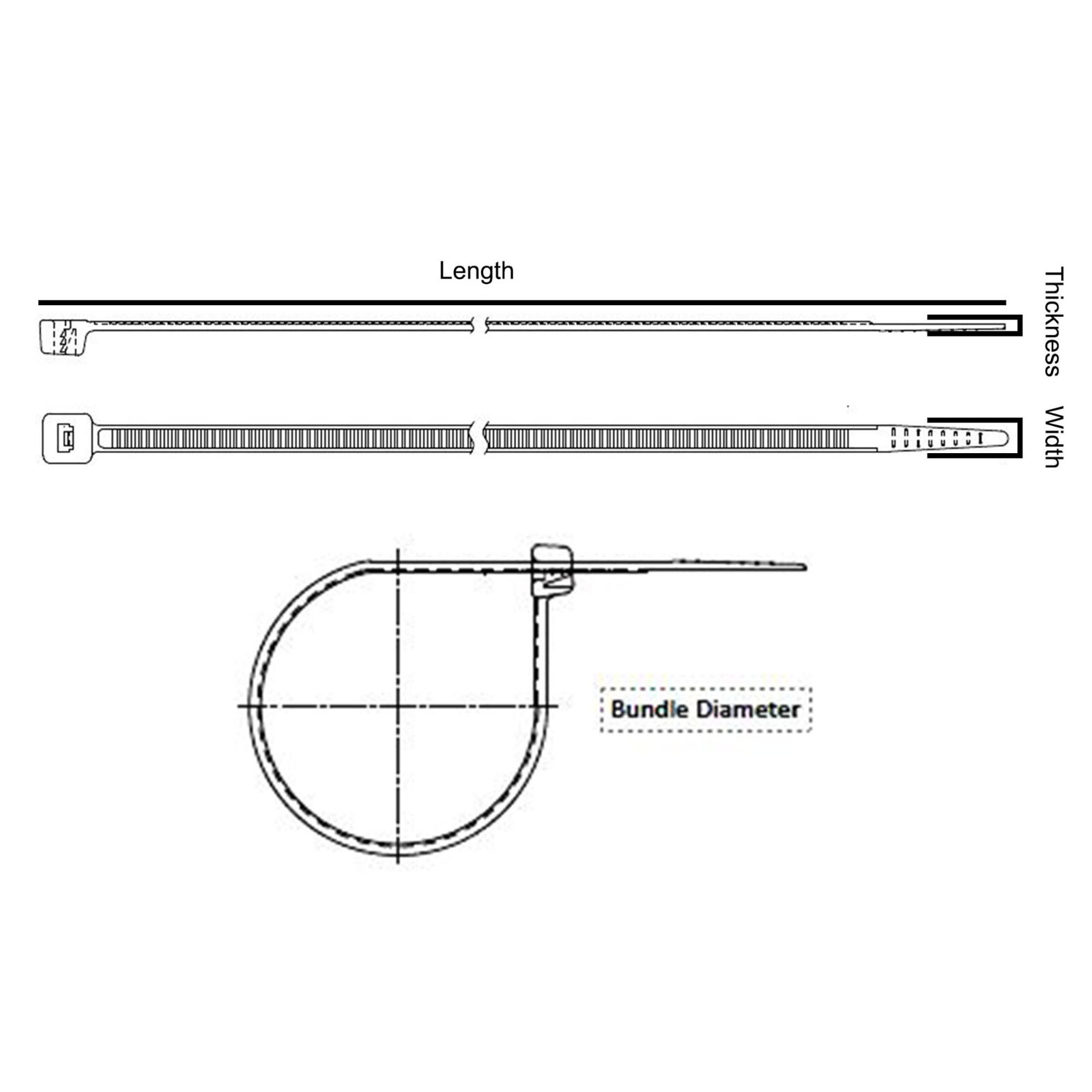 Electriduct Heavy Duty Nylon Zip Cable Ties 120 lbs | 175 lbs | 250 lbs Options