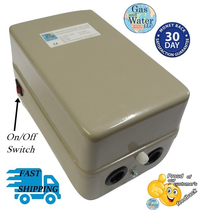 G&W 5HP Magnetic Electric Motor Starter Control 5 Hp Single Phase 220/240v