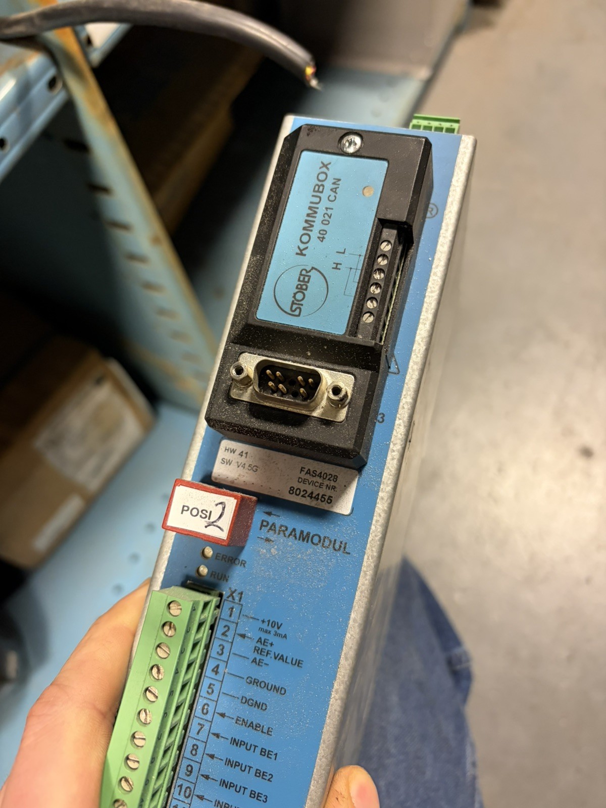 FAS FAS4028 Posidrive 3 Pole 400VAC Input 4.0A Output 1.5kW Motor USED