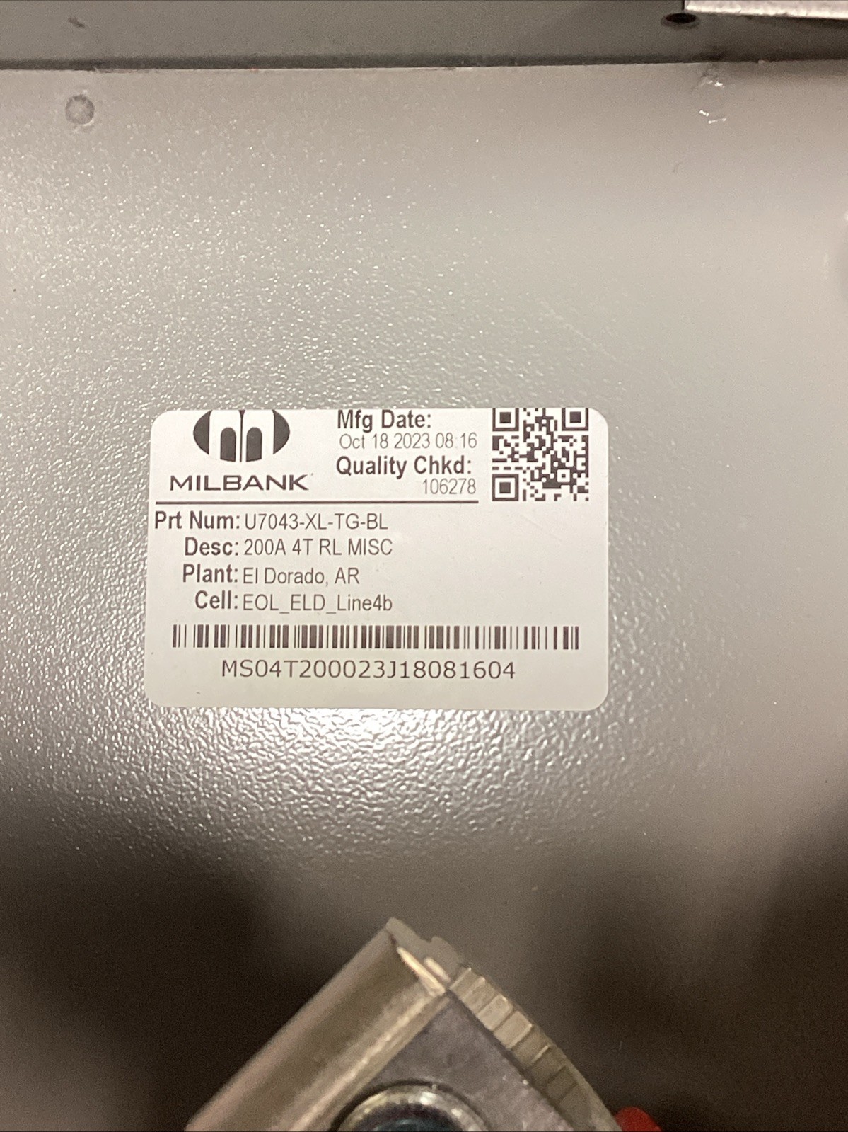MILBANK U7043-XL-TG-BL RINGLESS METER CAN SOCKET ENCLOSURE