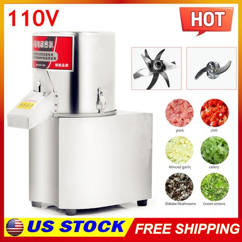 Commercial 110V 600W Food Processor Electric Vegetable Chopper Grinder Machine