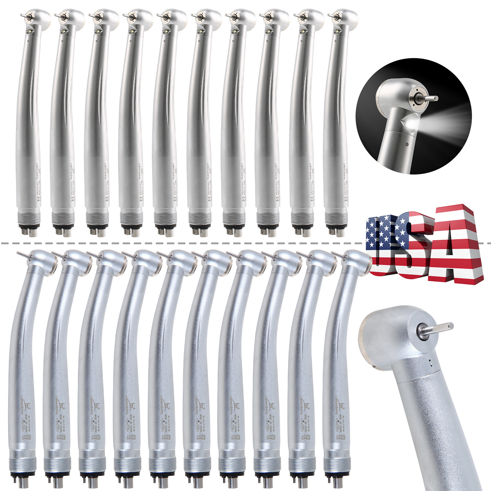 10* Yabangbang Dental (LED E-generator) High Speed Handpiece 2/4 holes For KaV
