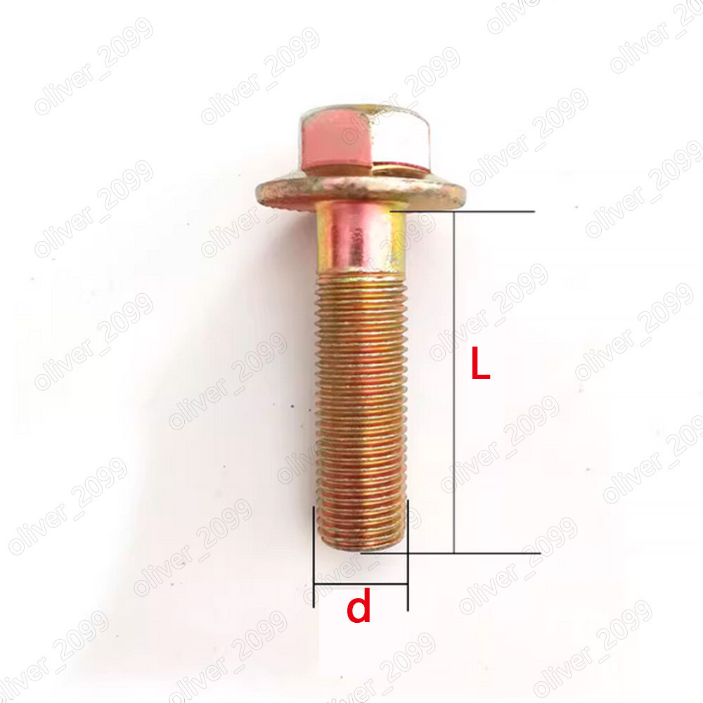 Color Zinc 10.9 Steel Fine Thread Hexagon Flange Head Bolts M10 M12 M14 M16