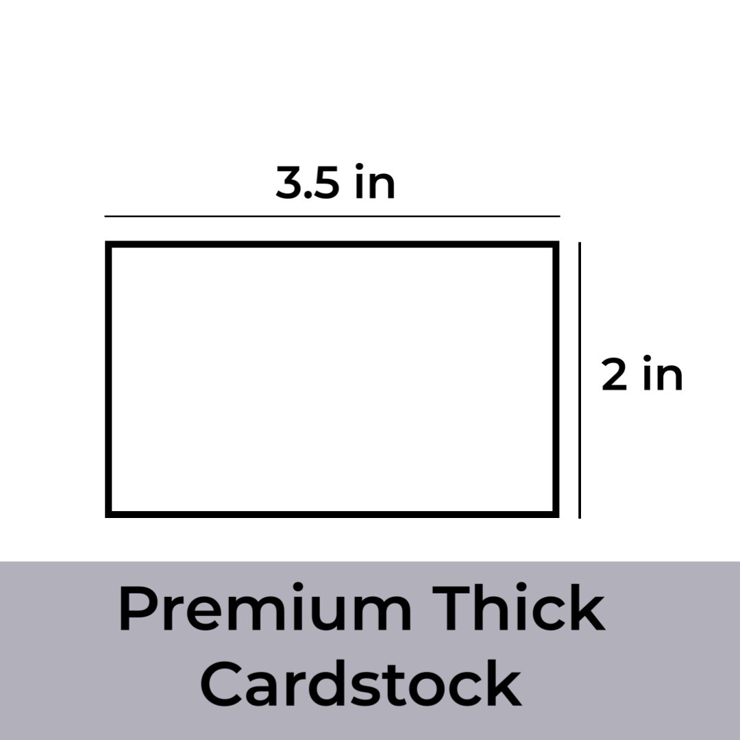 100 Pcs Blank White Business Cards 2×3.5 in Thick Cardstock 100# 270gsm