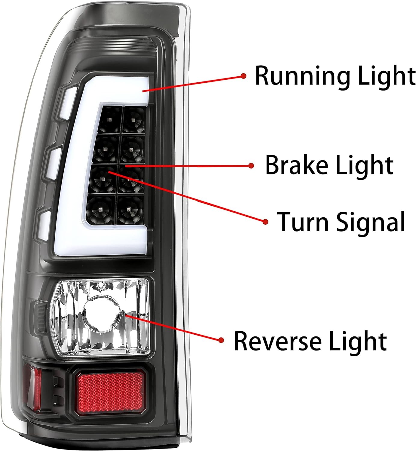Kojem LED Tail Lights Compatible with 1999-2006 Chevy Silverado 1999-2002 GMC