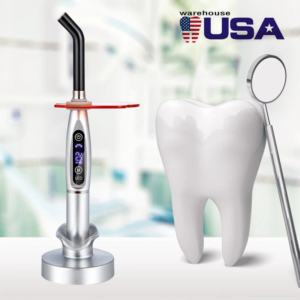 Dental LED Cure Curing Light Lamp 2000mw 5W Tool Resin Cure Cordless Wireless