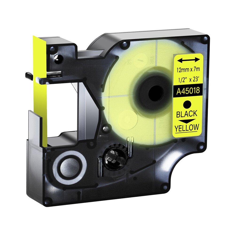 20Pack 45018 Black Yellow Label Tape for DYMO D1 LabelPoint 100 150 200 250 300