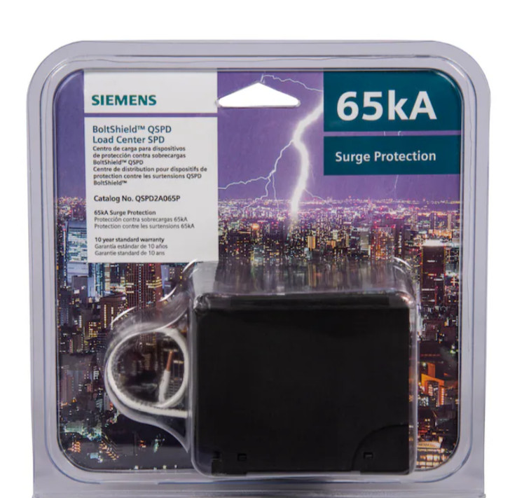 SIEMENS BoltShield 120/240V 65KA AC Home Surge Protection Device QSPD2A065P