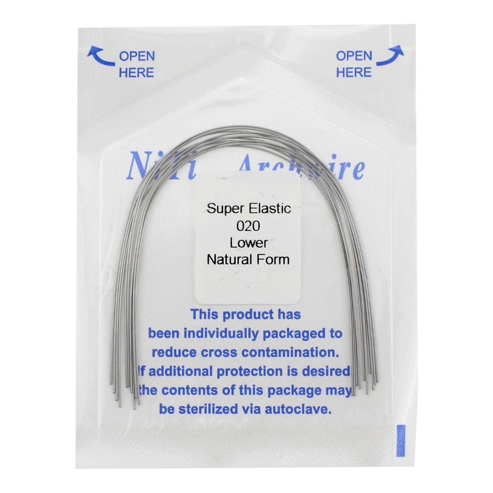 100PCS Dental Orthodontic Niti Arch Wire Rectangular Round Natural Upper Lower