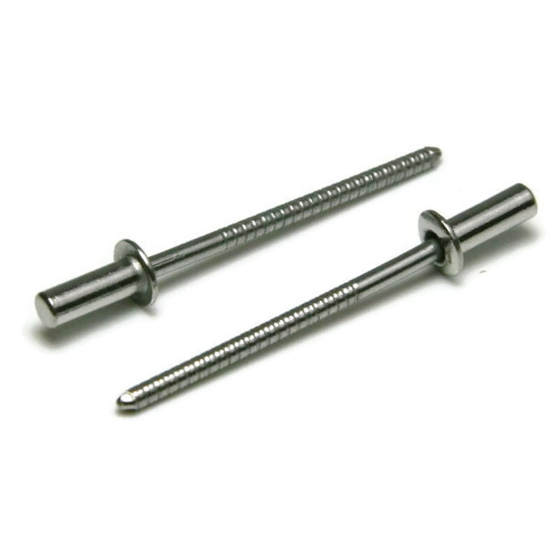 Closed End Sealed Pop Rivets 3/16 Diameter #6CE Stainless Steel Blind Rivets