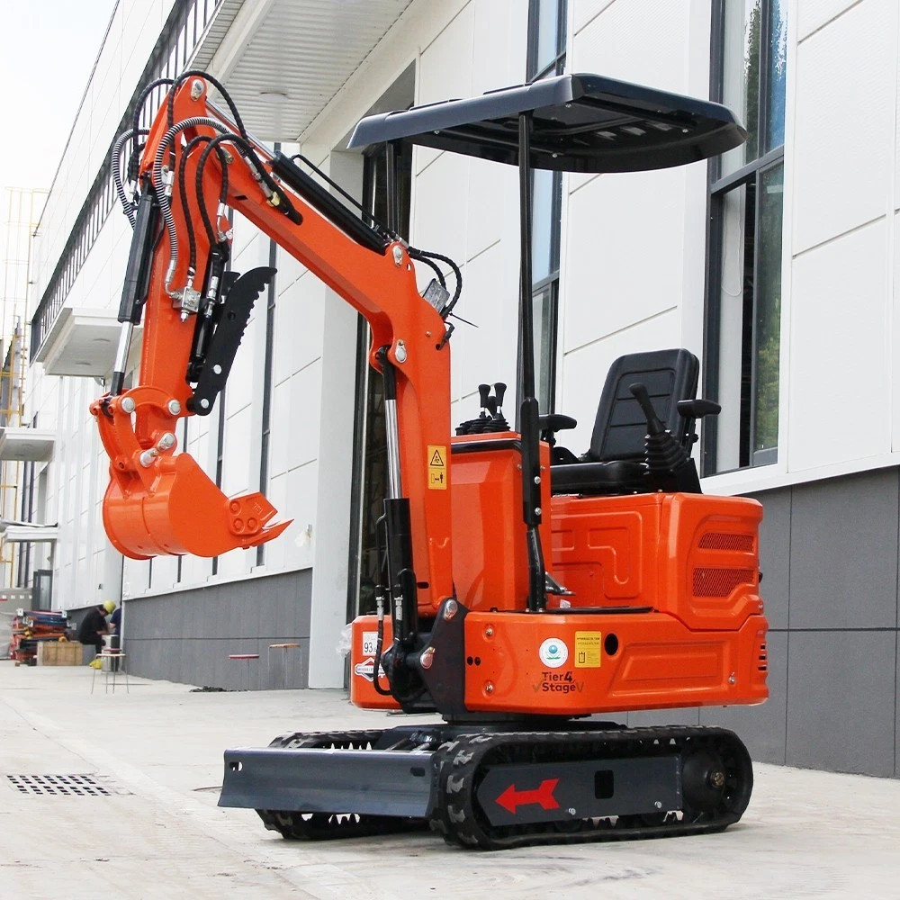 13.5HP 1 TON Mini Excavator B&S EPA Engine Hydraulic Thumb Digger, Free Shipping