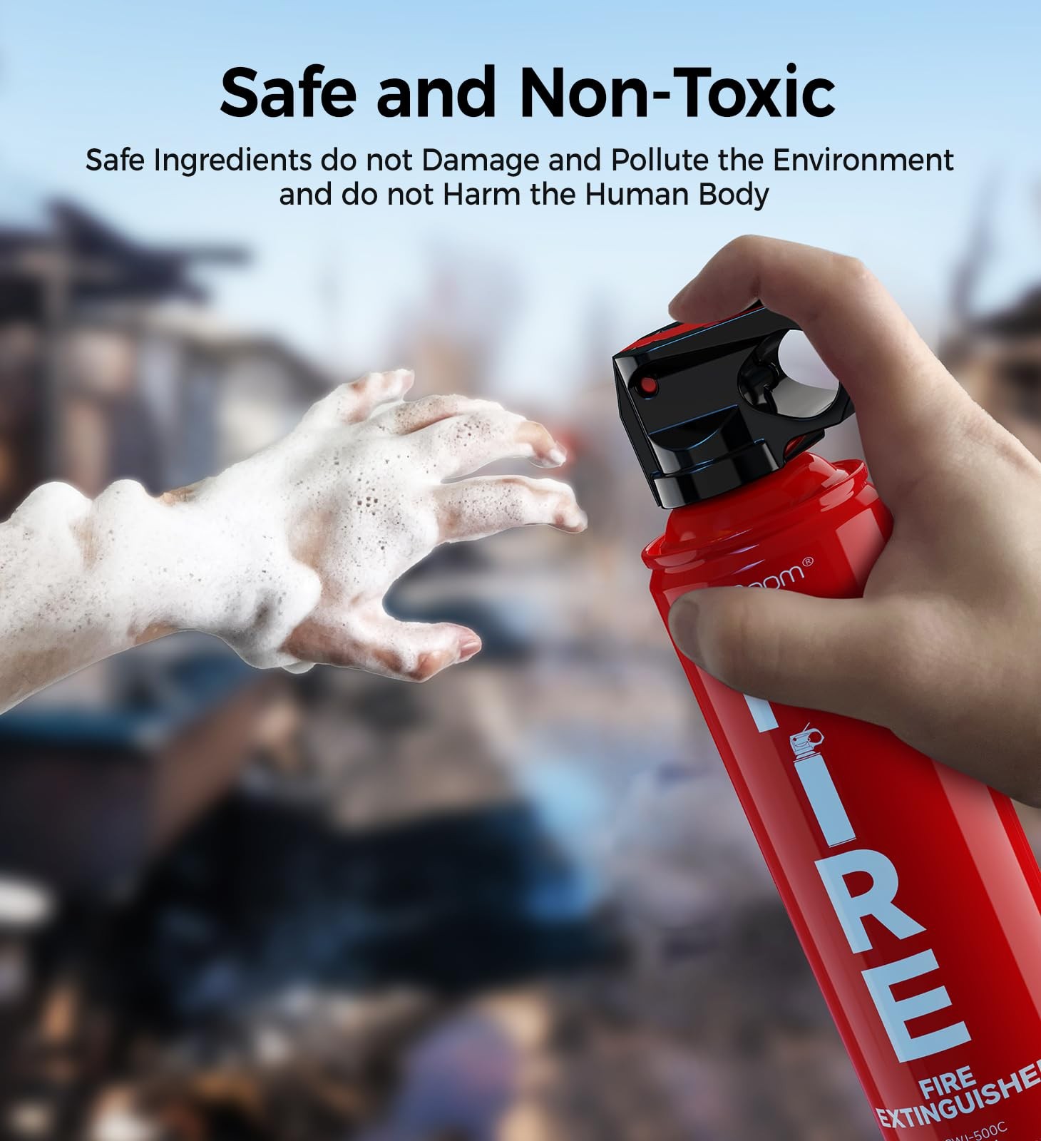 Fire Extinguisher for Home 1Pack, Kitchen, Car, and Grill,Compact 1 PACK