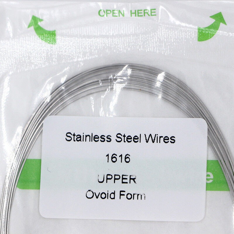 30×Dental Ortho Stainless Steel Rectangular Arch Wire Ovoid Form 16×16 Upper