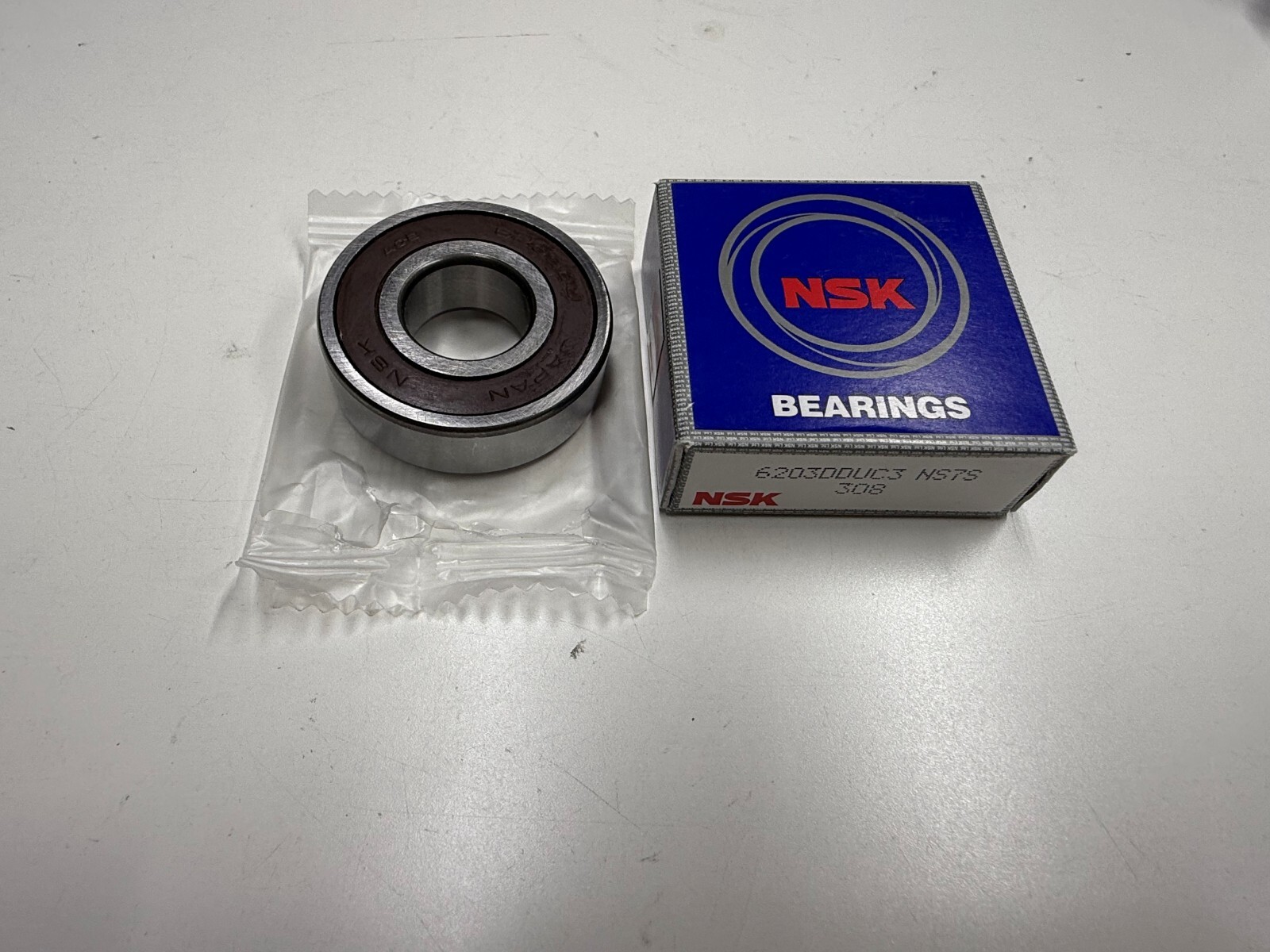2(Pack) 6203 2RS C3 / DDUC3 NSK 2 RUBBER SHIELDED BALL BEARING 17X40X12MM NEW
