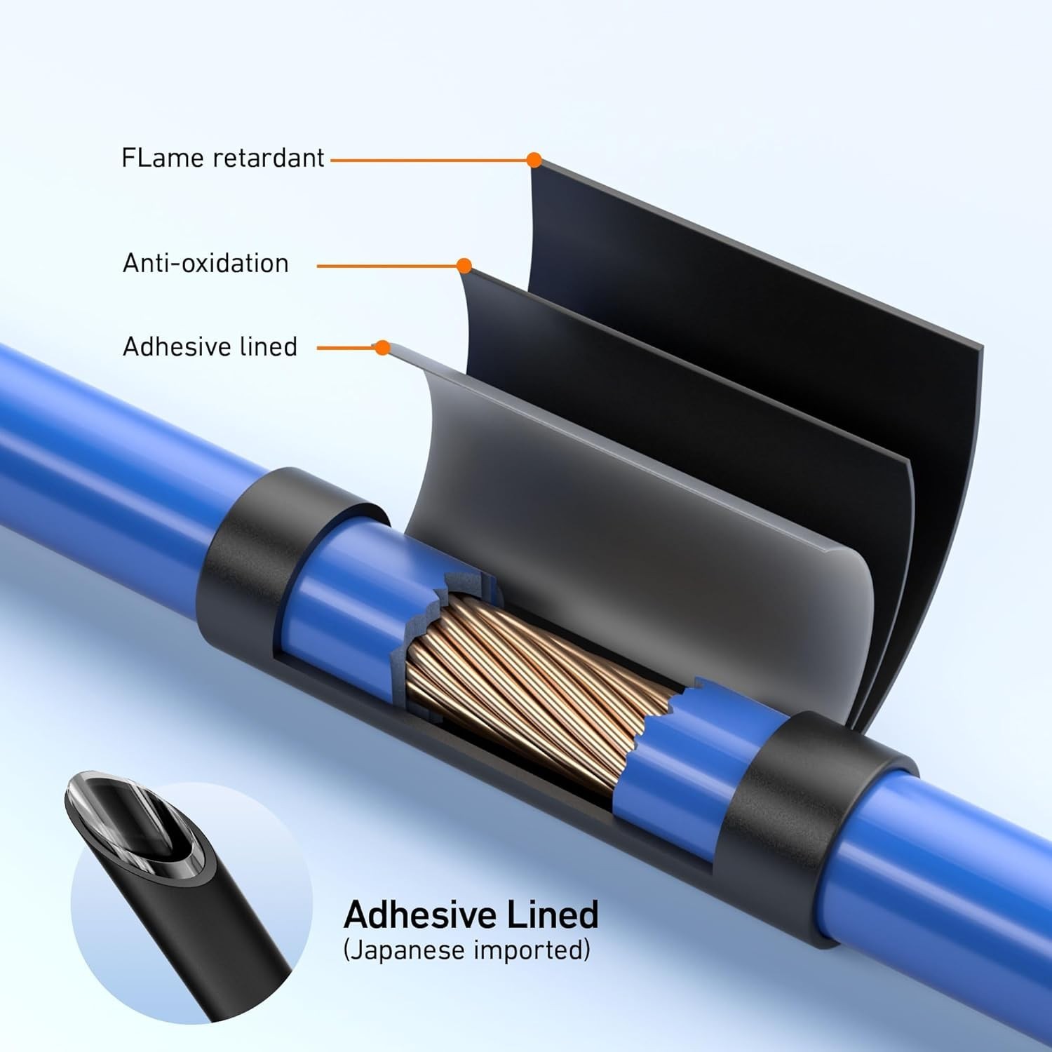 446 Pcs Heat Shrink Tubing Kit-4:1 Ratio Adhesive Lined Marine Grade Shrink