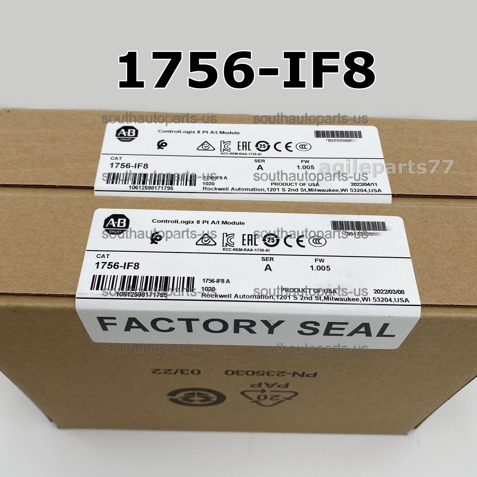 NEW OPEN BOX 1756-IF8 AB ControlLogix Point A/I Module 2023 1756IF8 US Stock