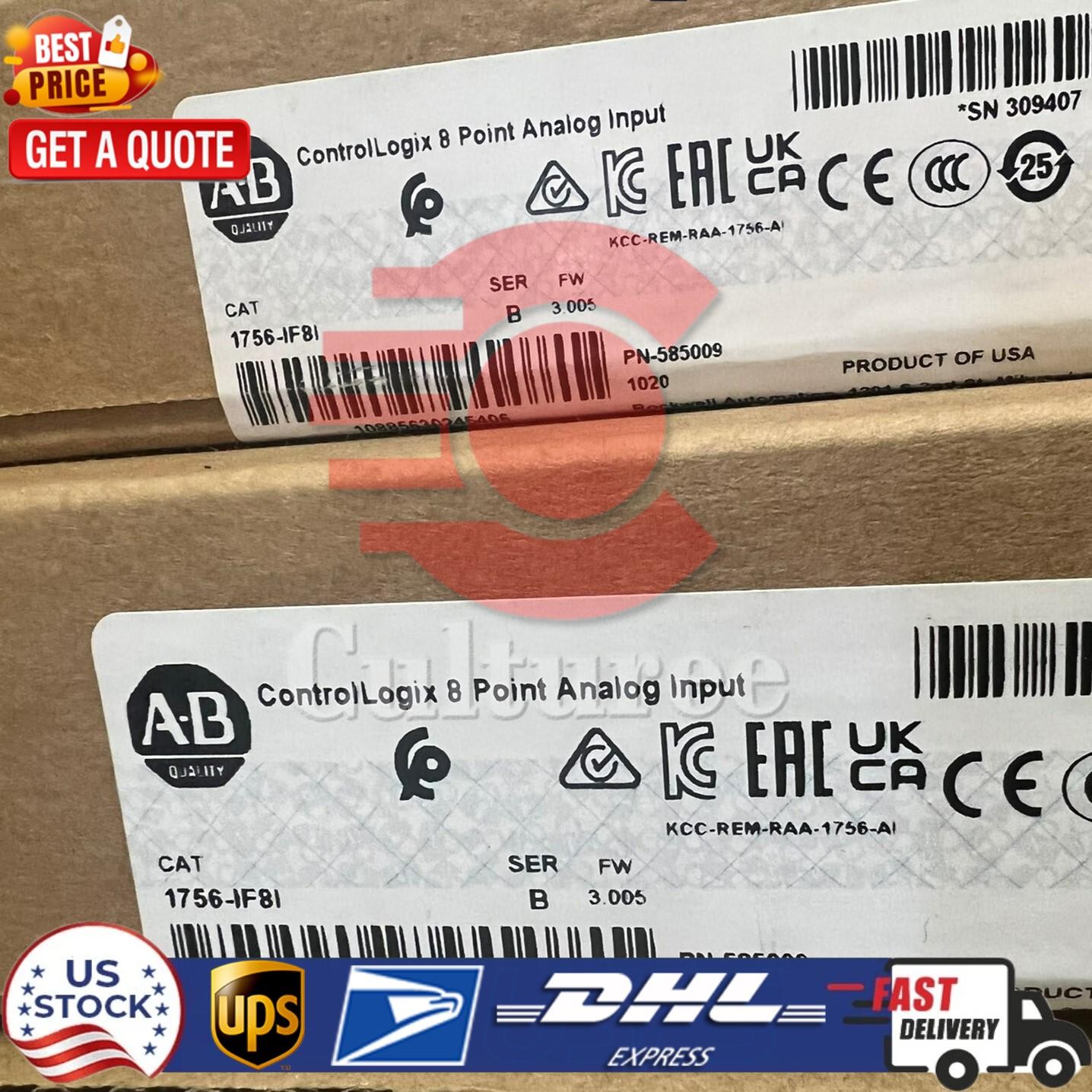 NEW AB 1756-IF8I ControlLogix 8 Point Analog Input Module 1756IF8I US Free Tax