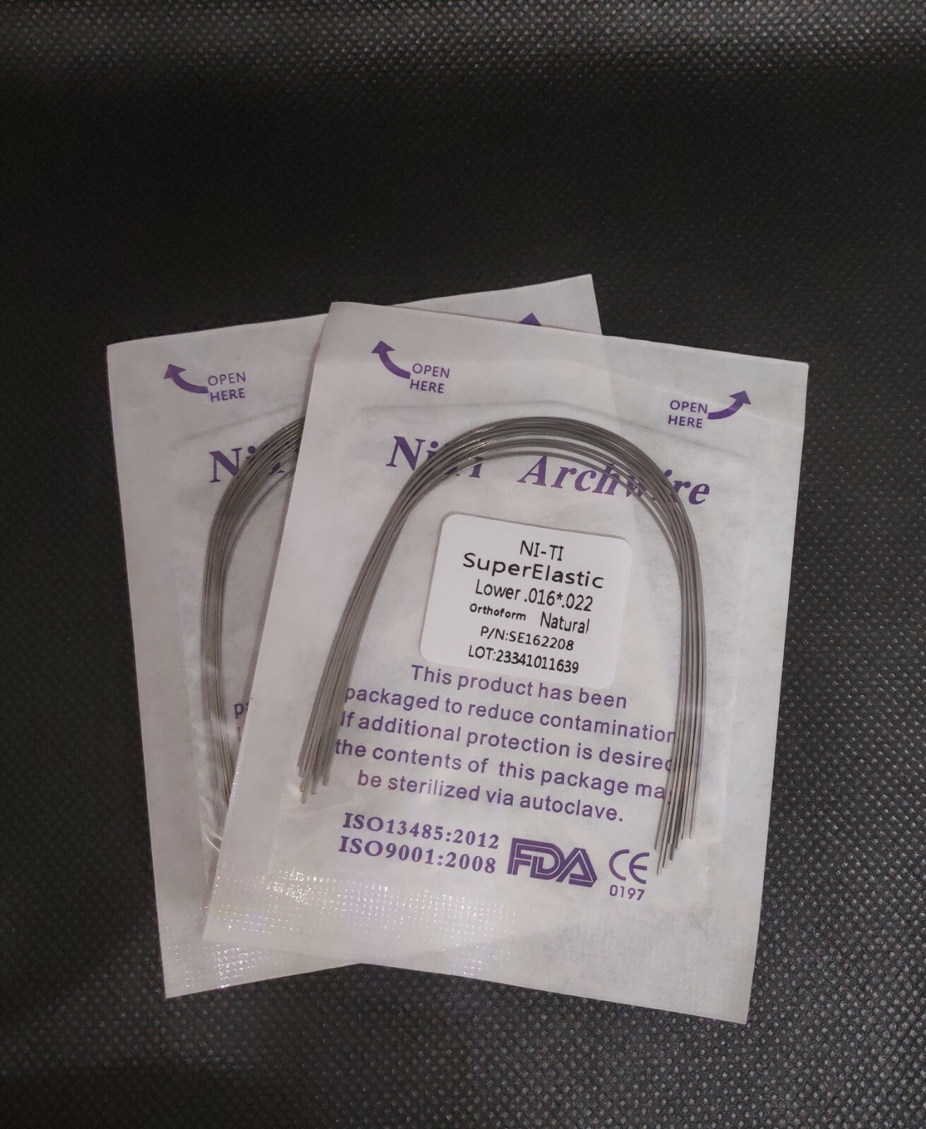 Dental Orthodontic Super Elastic NITI Arch Wires Rectangular Natural Form Wires