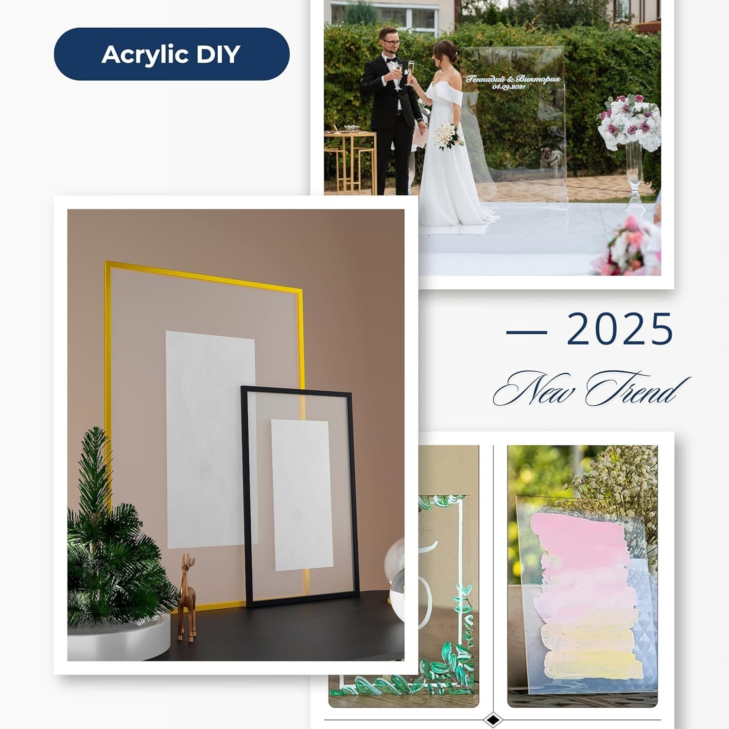 Clear Acrylic Plexiglass Sheet – Various Sizes, 1/8″, 1/4″, 1/2″ Thickness