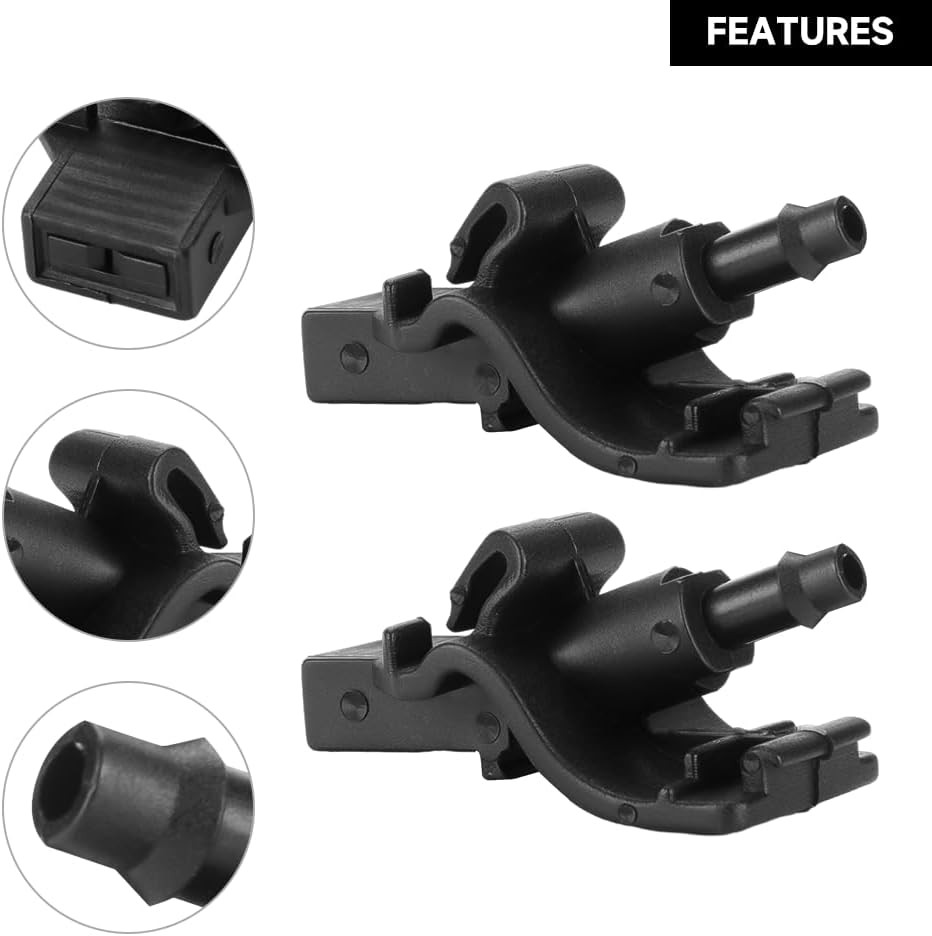 Front Windshield Washer Nozzles Wiper Spray Nozzle – Compatible for Ford Mustang