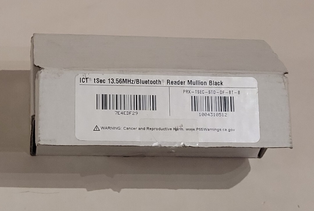ICT tSec 13.56MHz/Bluetooth Reader Mullion Black PRX-TSEC-STD-DF-BT-B Brand New