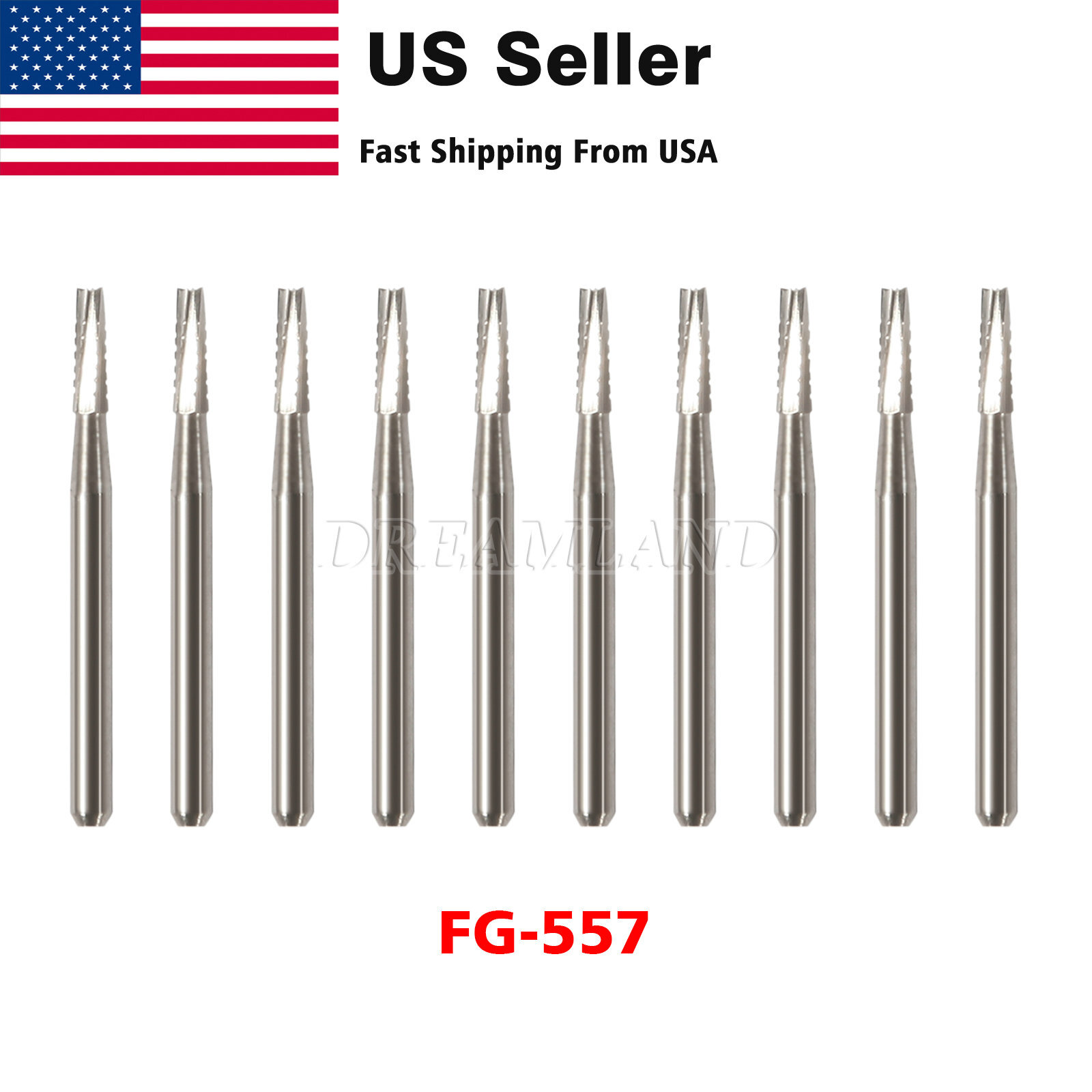 USA Dental Carbide Burs FG Round 19mm/Surgical Burs 25mm 40 Types For High Speed
