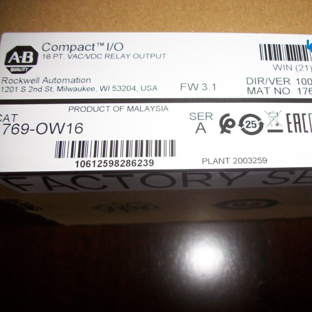 New Sealed Allen-Bradley 1769-OW16 CompactLogix Relay Output Module US Free Tax