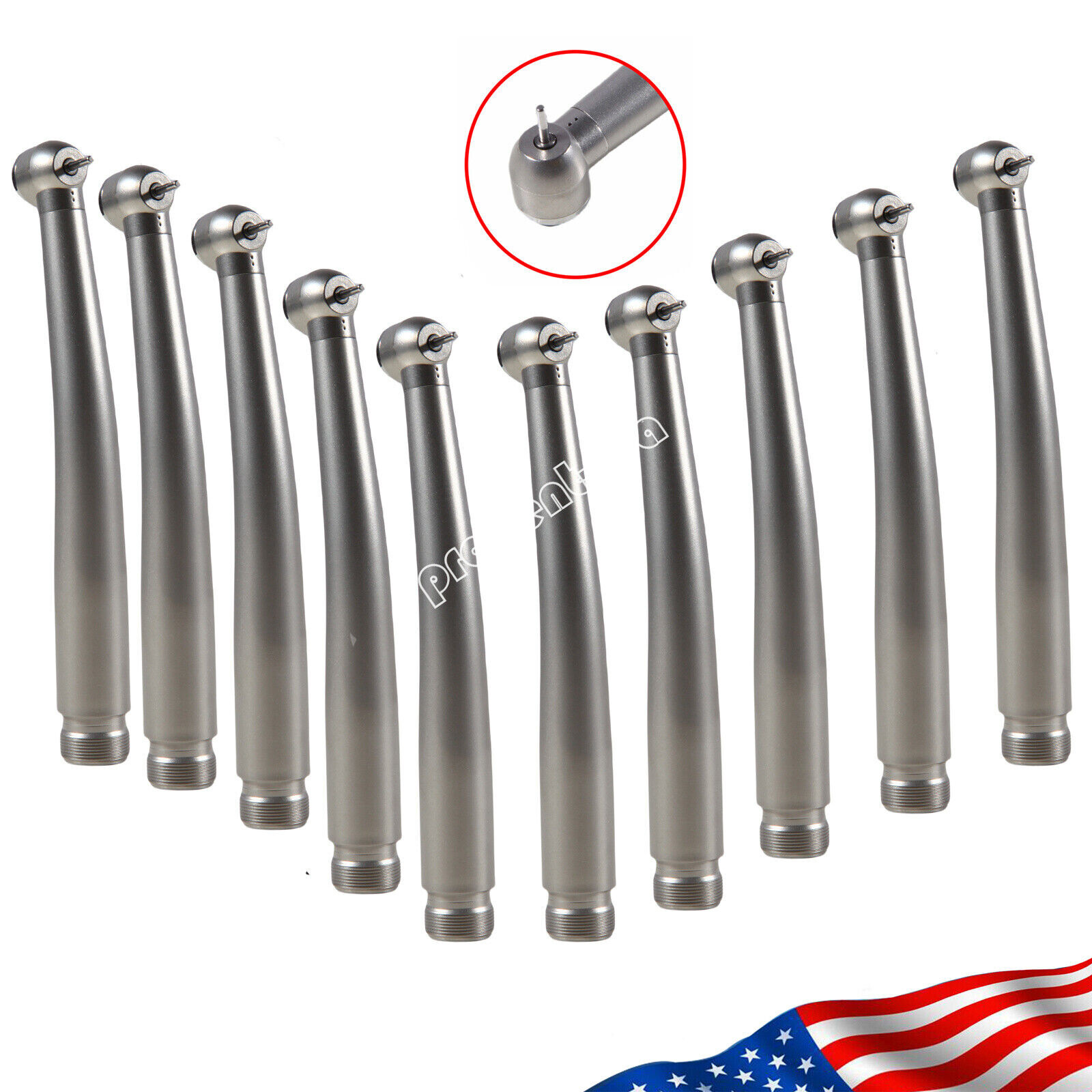 10pcs NSK Style Dental High Speed Handpiece Push Button 2 Hole Borden ASkeadnt