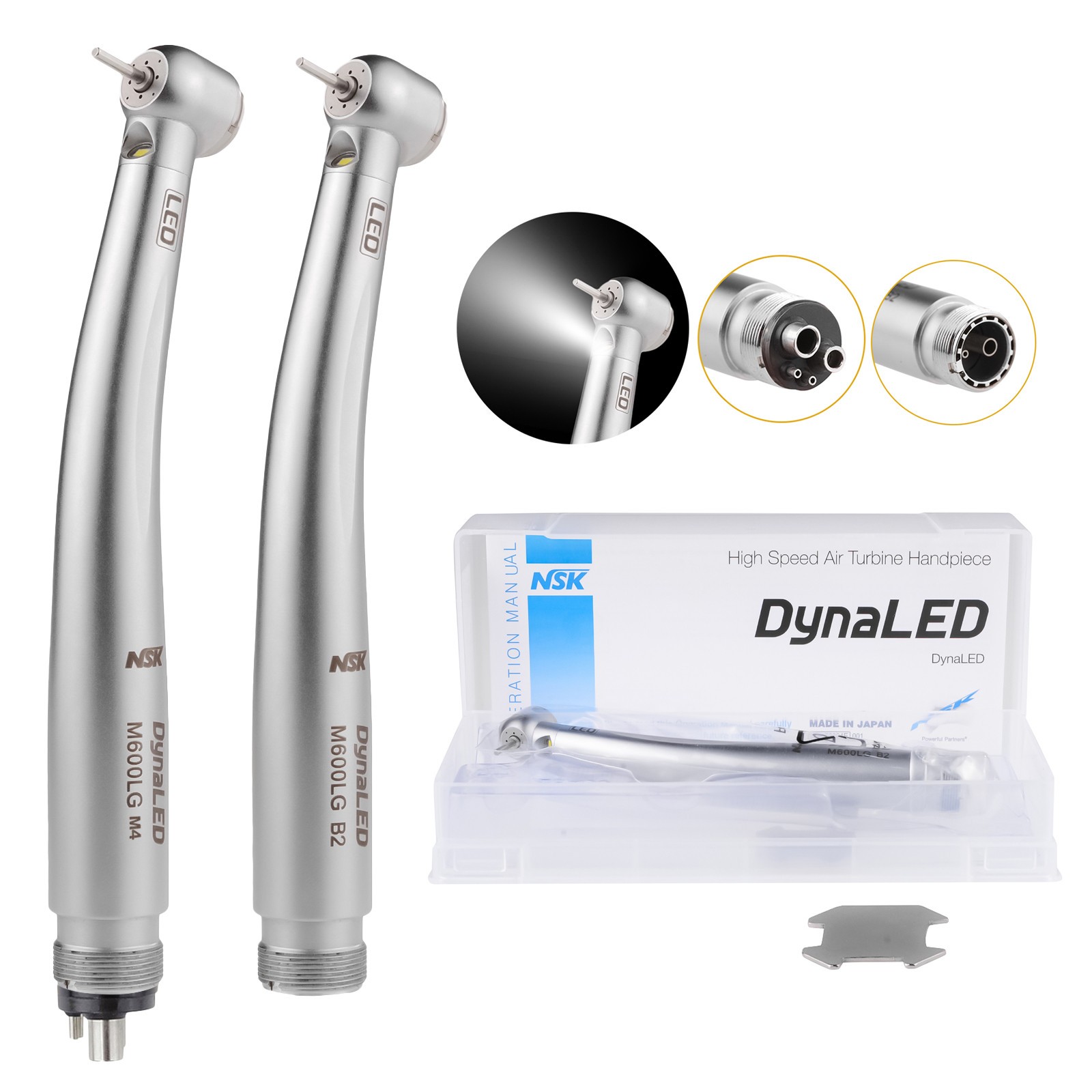 Dental LED High Speed Handpiece E-generator 8 Spray Ceramic Bearing DynaLED B2M4