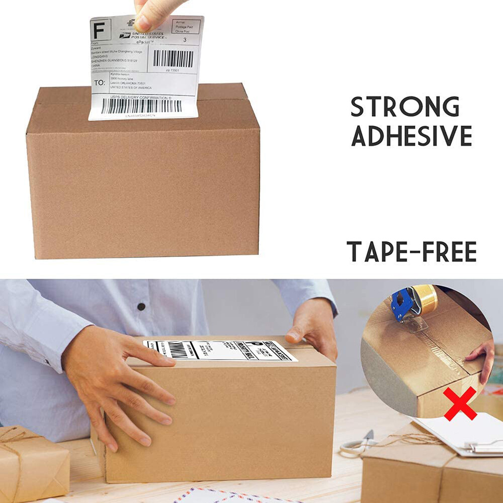 4″X6″ 250 Direct Thermal Blank Shipping Labels for Zebra 2844 ZP450 ZP500 ZP505