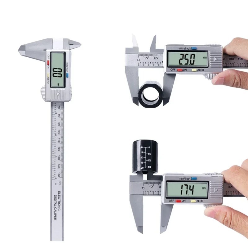 6″ 150mm Digital Vernier Caliper Metal Electronic LCD Micrometer Measuring Gauge