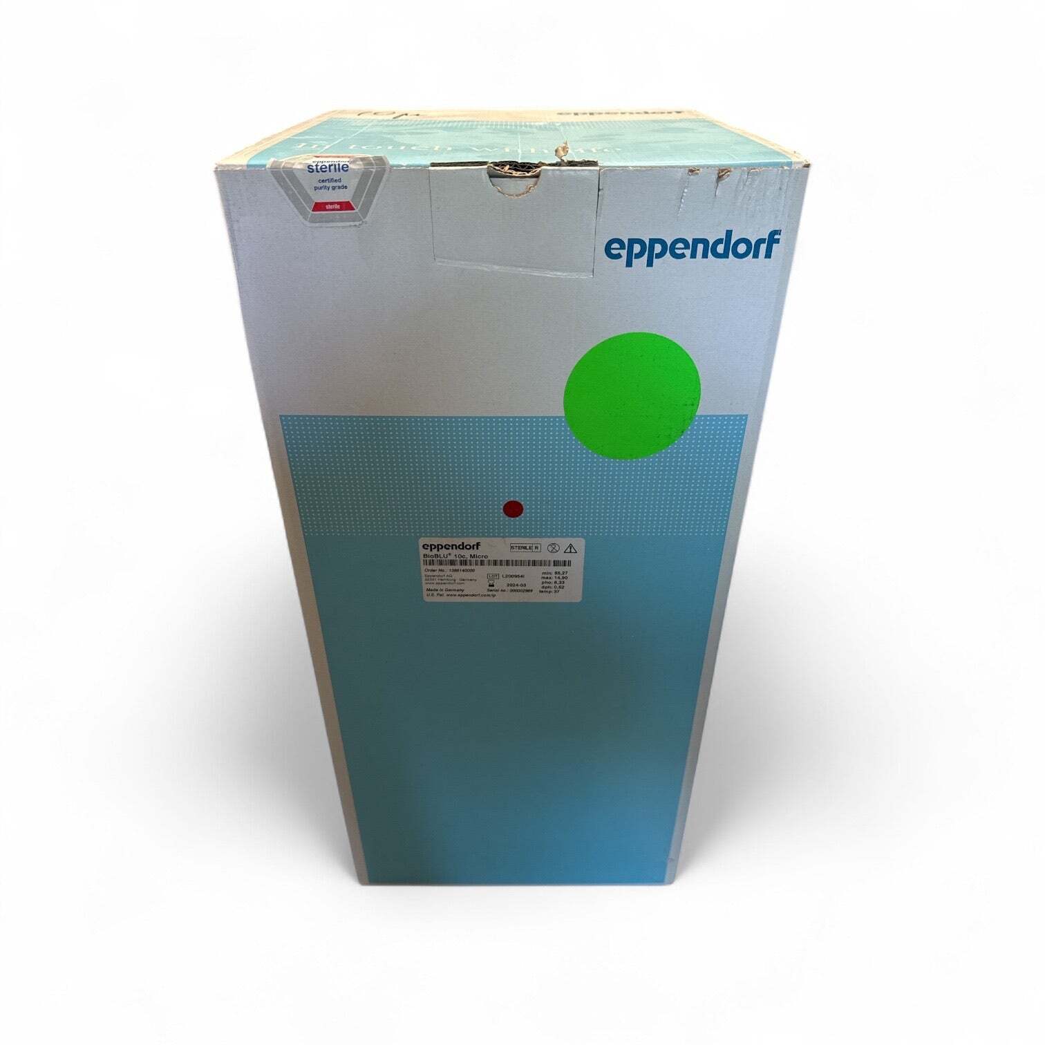 Eppendorf BioBLU® 10c Micro Bioreactor – Sterile Single-Use Vessel