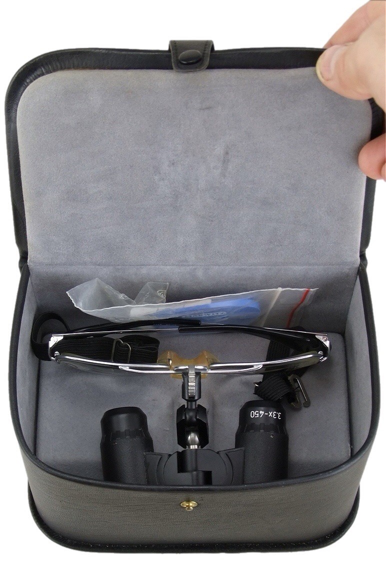 Superb West German Zeiss 3.3X – 450 mm Surgical / Dental Loupe BinocuIars + Case