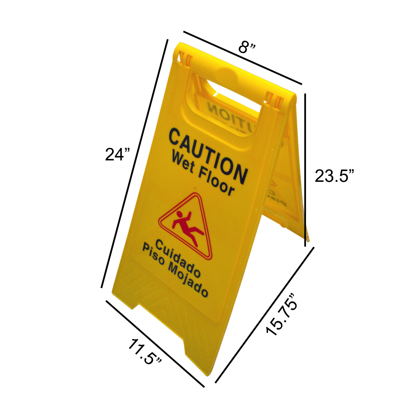 Electriduct Two-Sided A-Frame Floor Wet Floor Sign – 23.5″H x 11.5″W x 15.75″D