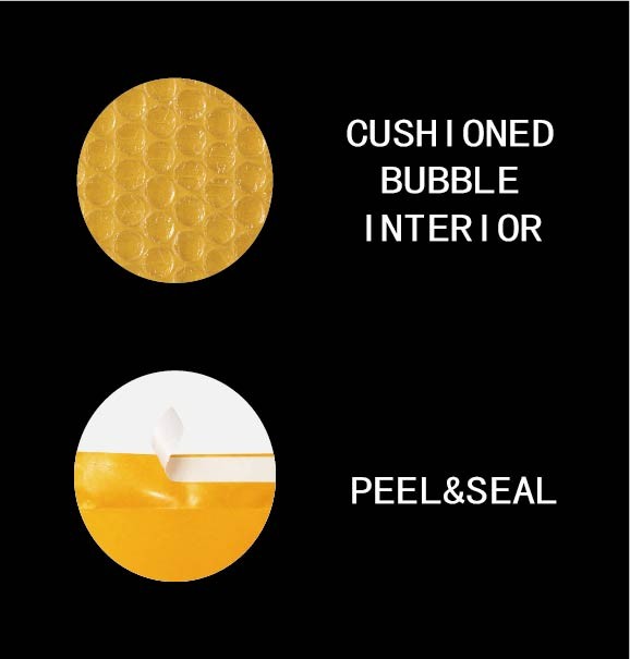 Gold Kraft Bubble Mailers Self-Seal Padded Envelopes #000 #0 #2 #5 Shipping Bags