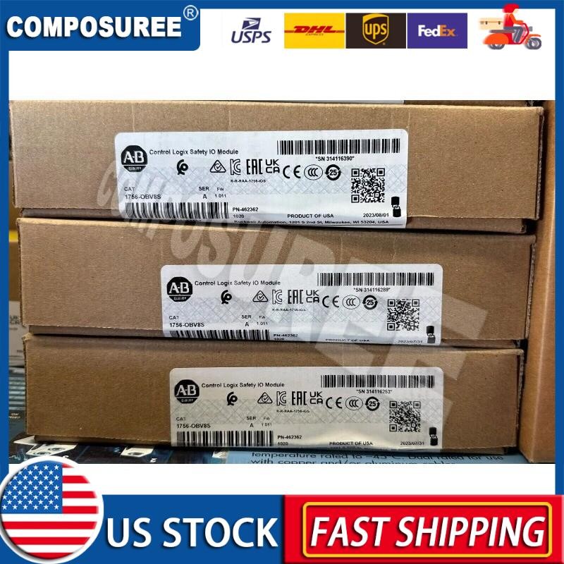 AB 1756-OBV8S ControlLogix Safety I/O Module 1756OBV8S New Sealed US Free Tax